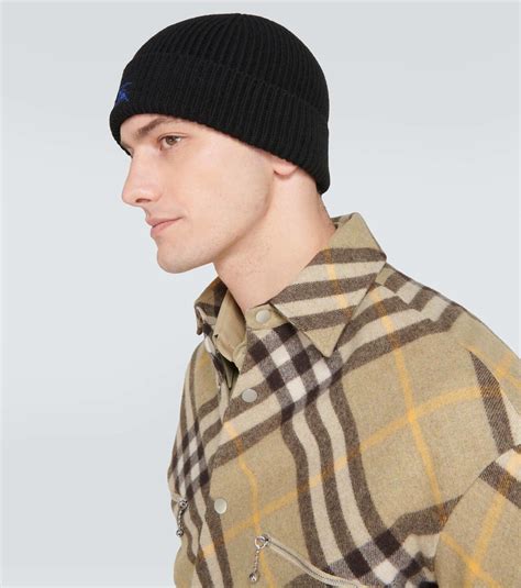 rib knit cashmere beanie burberry|Check Cashmere Beanie in Nest .